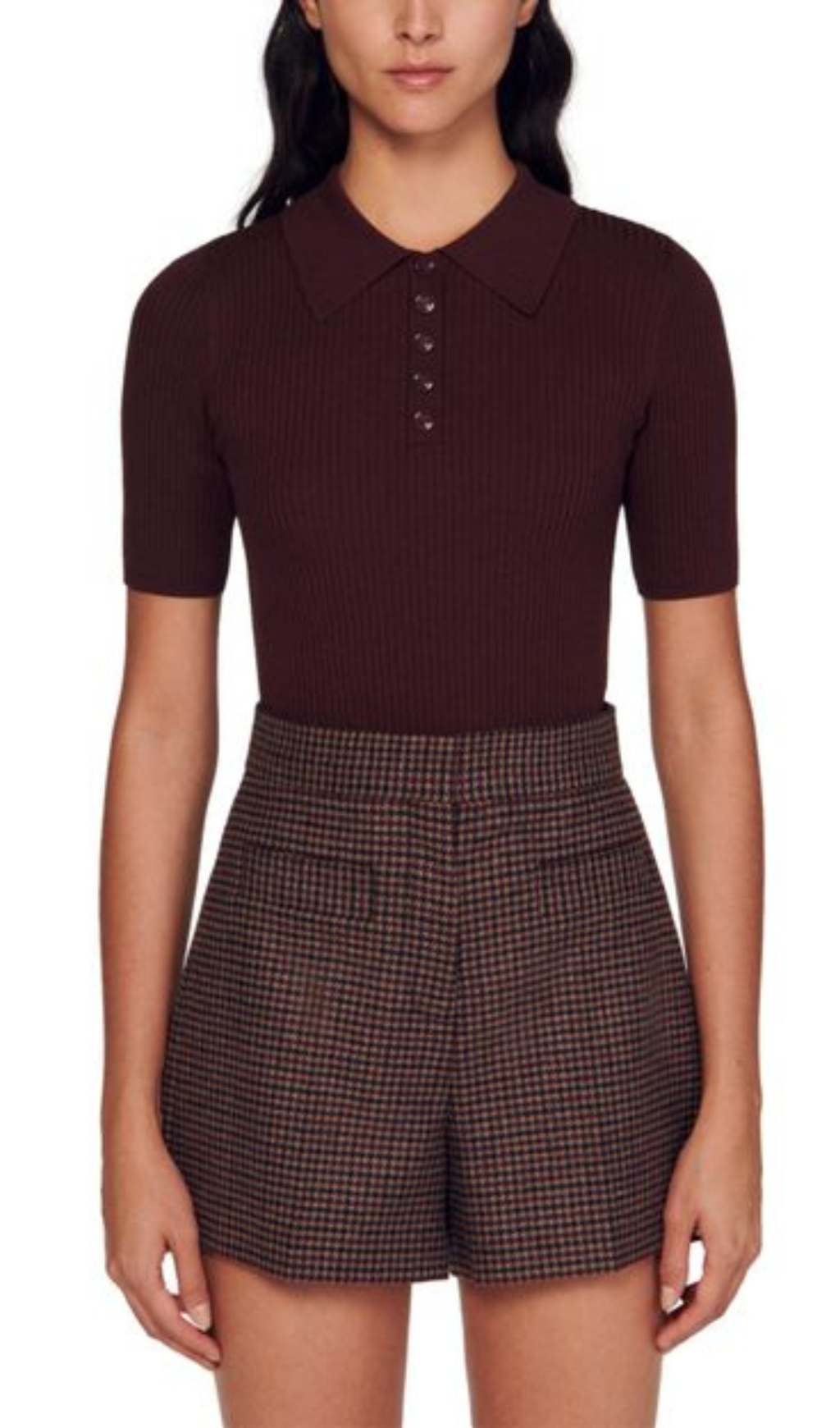 COLLARED RIBBED SWEATER Flowering Girl