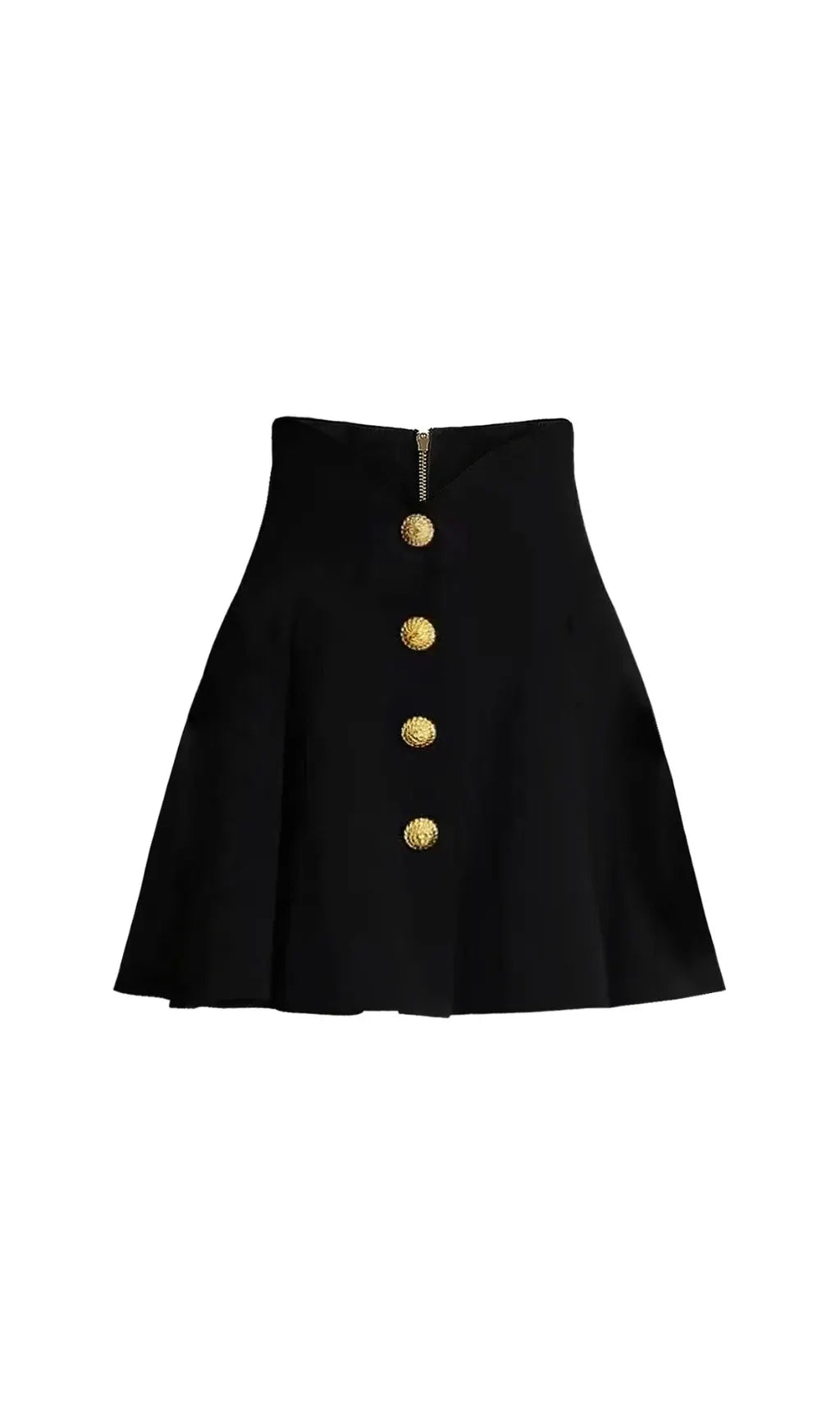 Hedda Black Button Mini Skirt Flowering Girl
