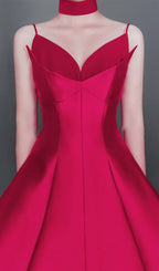 Carminda Rose Red Patchwork Midi Dress Flowering Girl