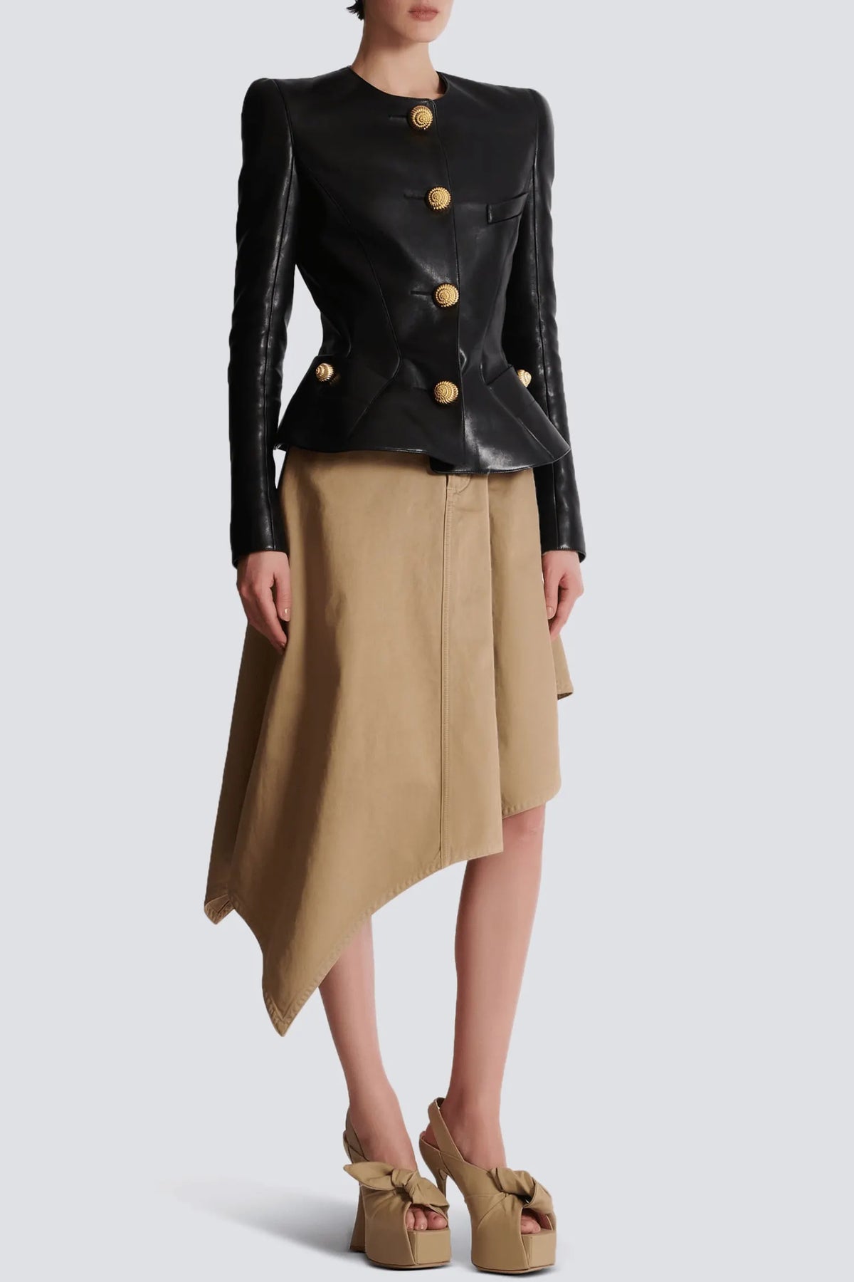 Kester Leather Buttoned Jacket Flowering Girl