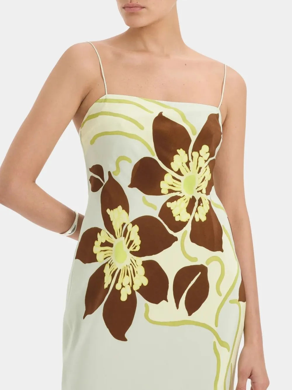 Ashgar Spaghetti Floral Maxi Dress Flowering Girl