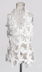 Dove White Flower Top Flowering Girl