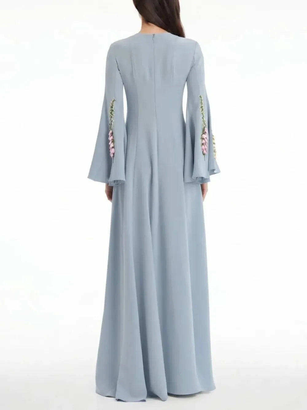 Vestra Flared Sleeve Flower Maxi Dress Flowering Girl
