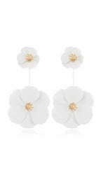Bohemian Alloy Flower Long Earrings Flowering Girl