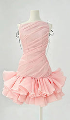 Leonore Strappy Ruched Mini Dress Flowering Girl