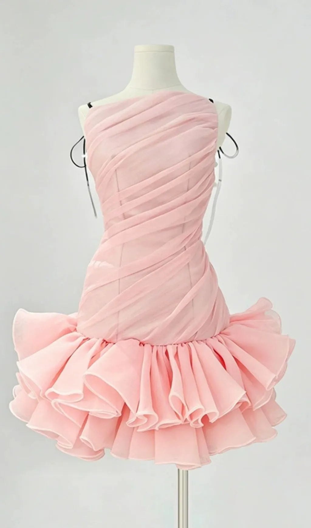 Leonore Strappy Ruched Mini Dress Flowering Girl