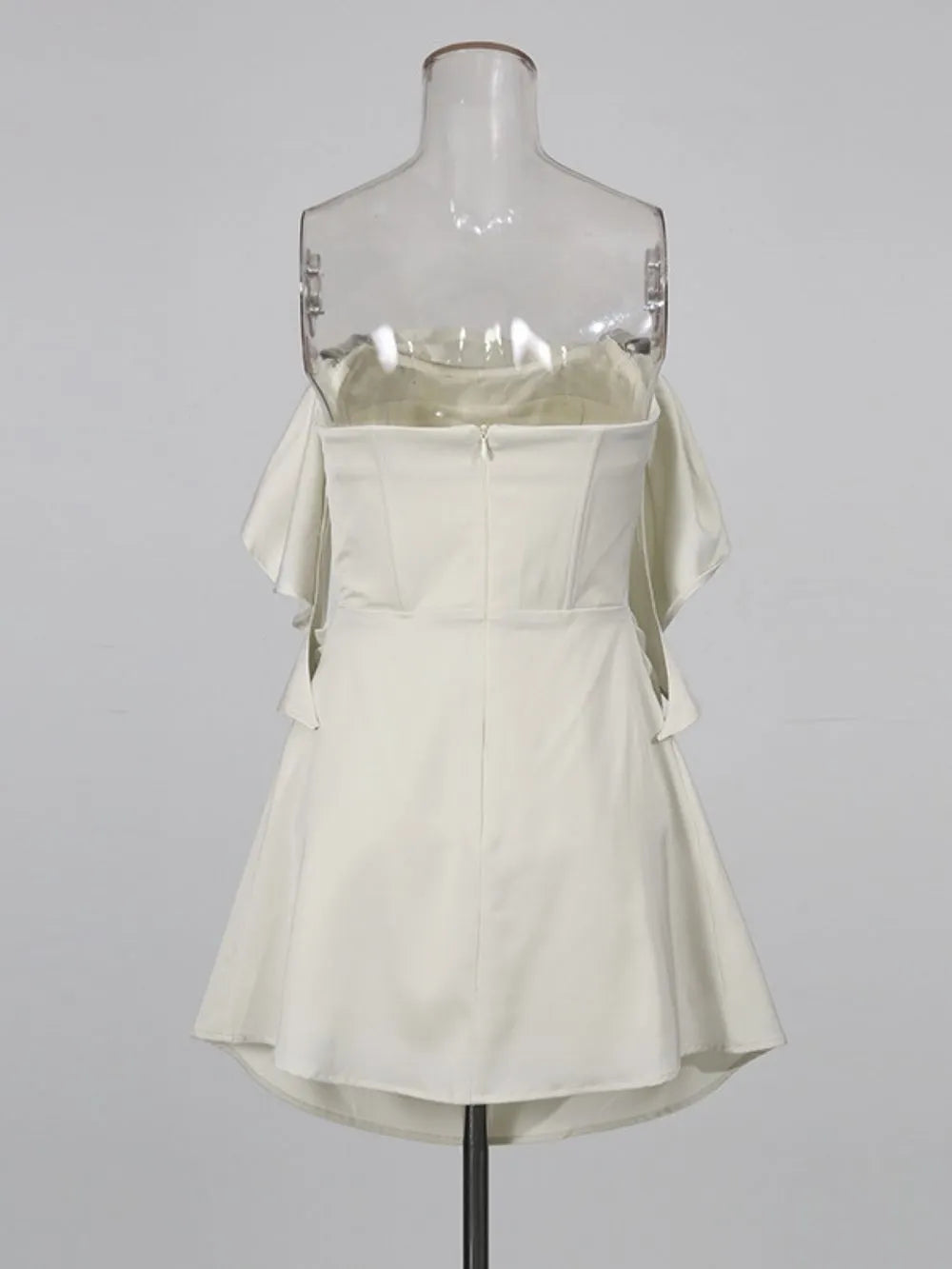 Edbald Strapless Satin Mini Dress Flowering Girl