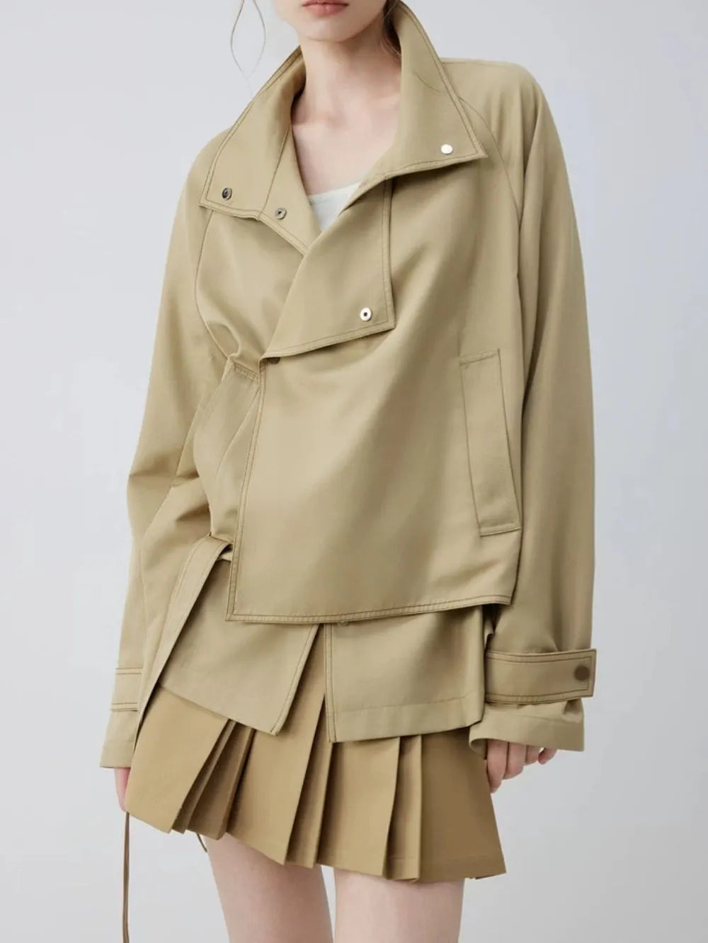 Malloren Khaki Jacket Flowering Girl