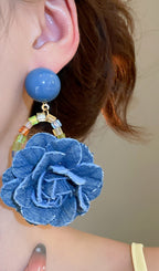 Fabienne Blue Flower Earrings Flowering Girl