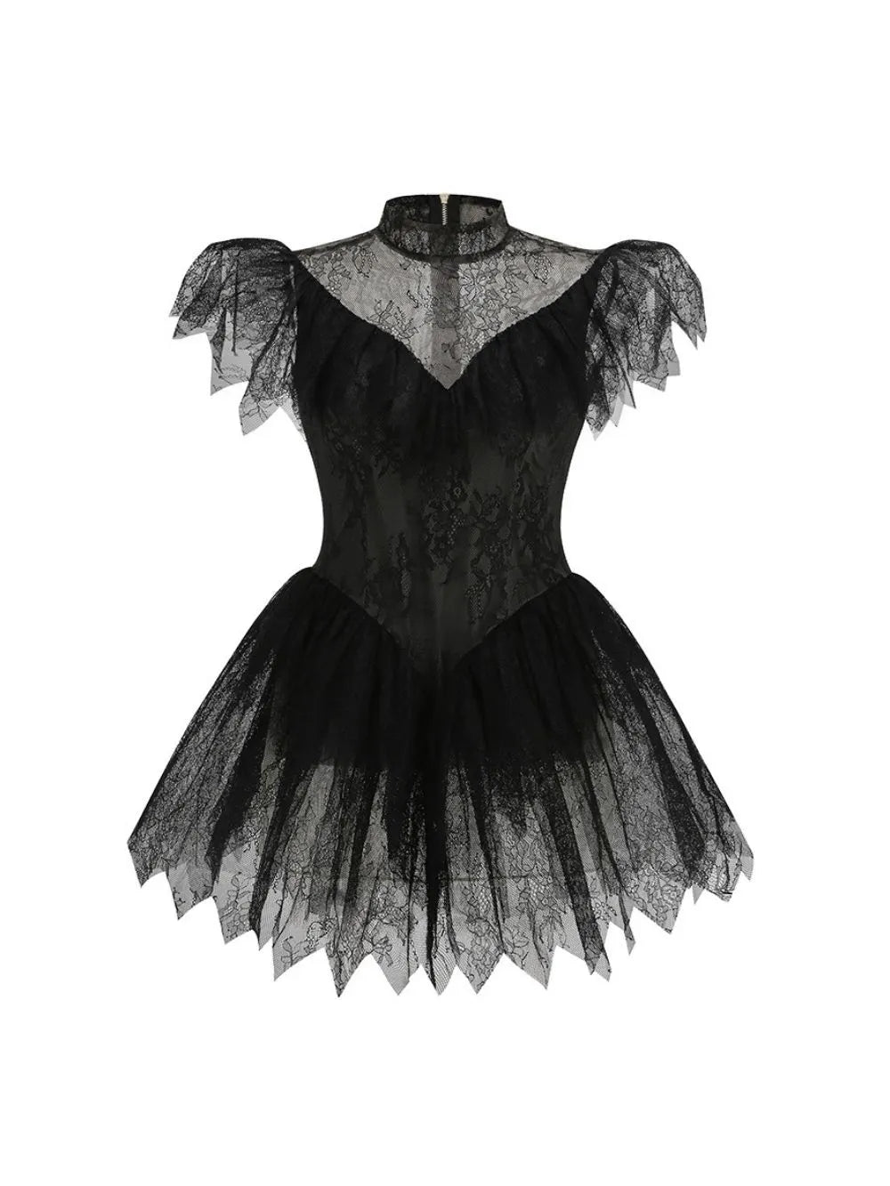 Makis Black Lace Mini Dress Flowering Girl