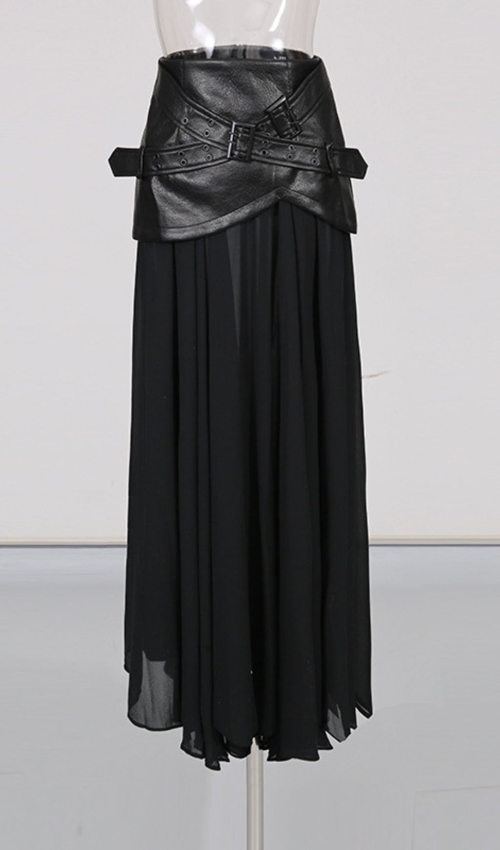 Ilaria Black Mesh Maxi Skirt Flowering Girl