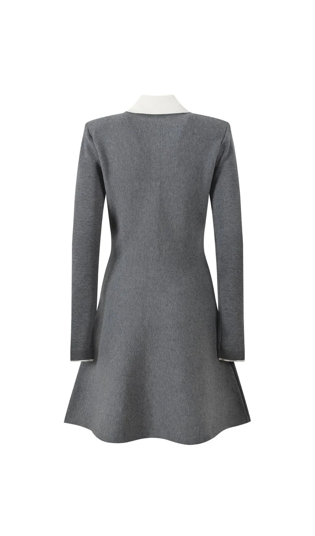 Hélio Grey Long Sleeve Knit Mini Dress Flowering Girl