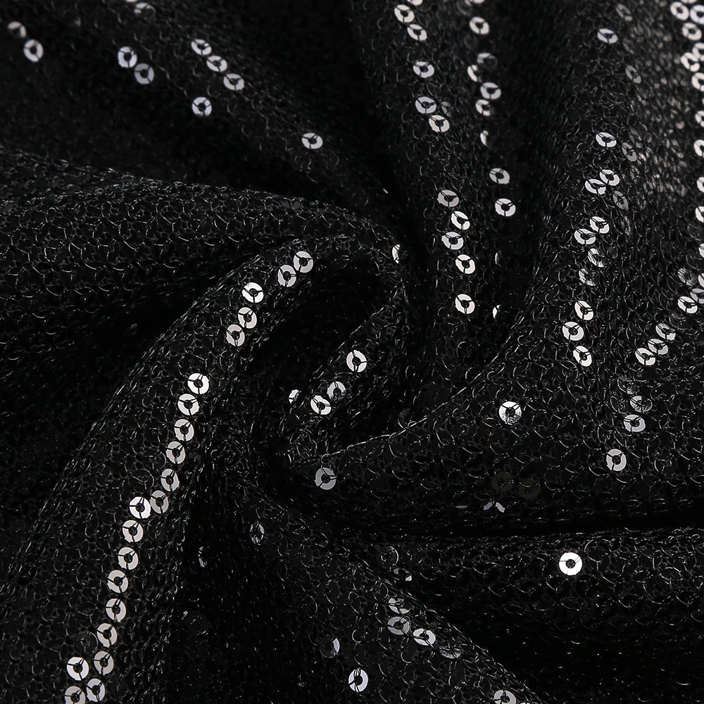 Vivien Off-Shoulder Sequin Prom Maxi Dress In Black Flowering Girl