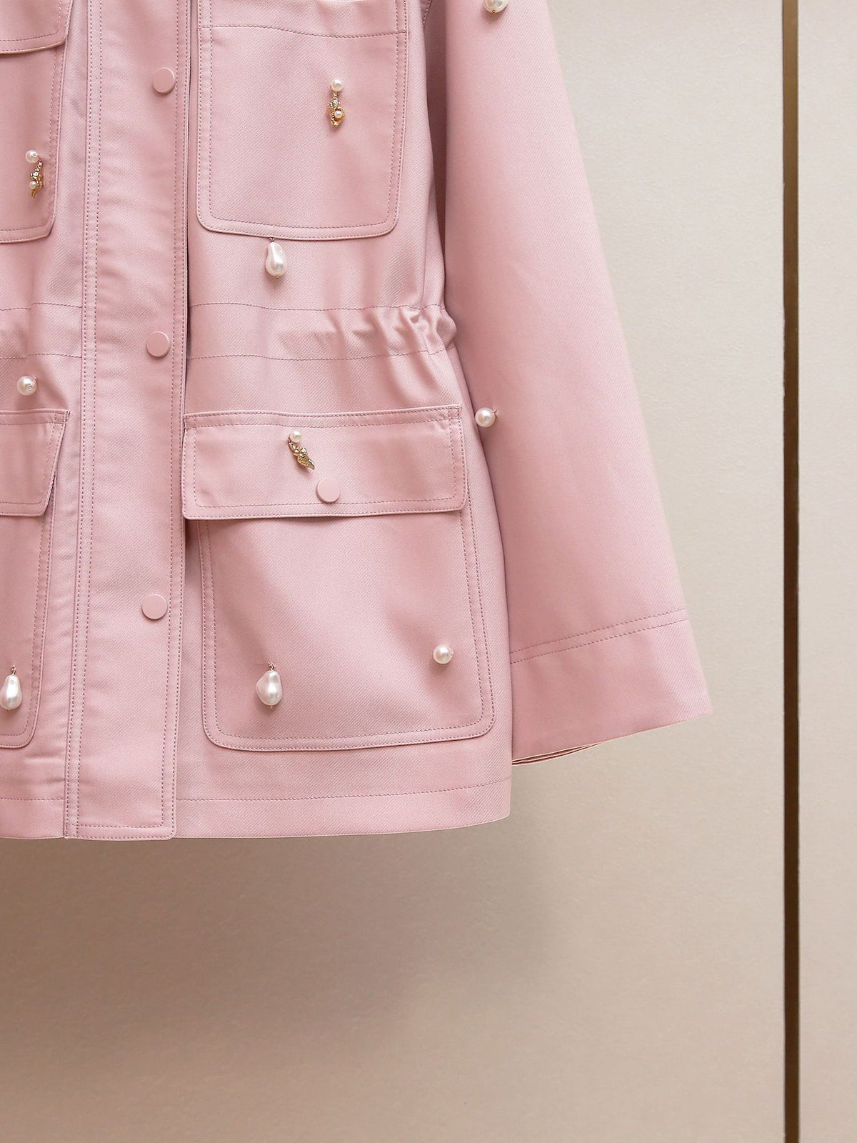 Harita Pink Beaded Jacket Flowering Girl