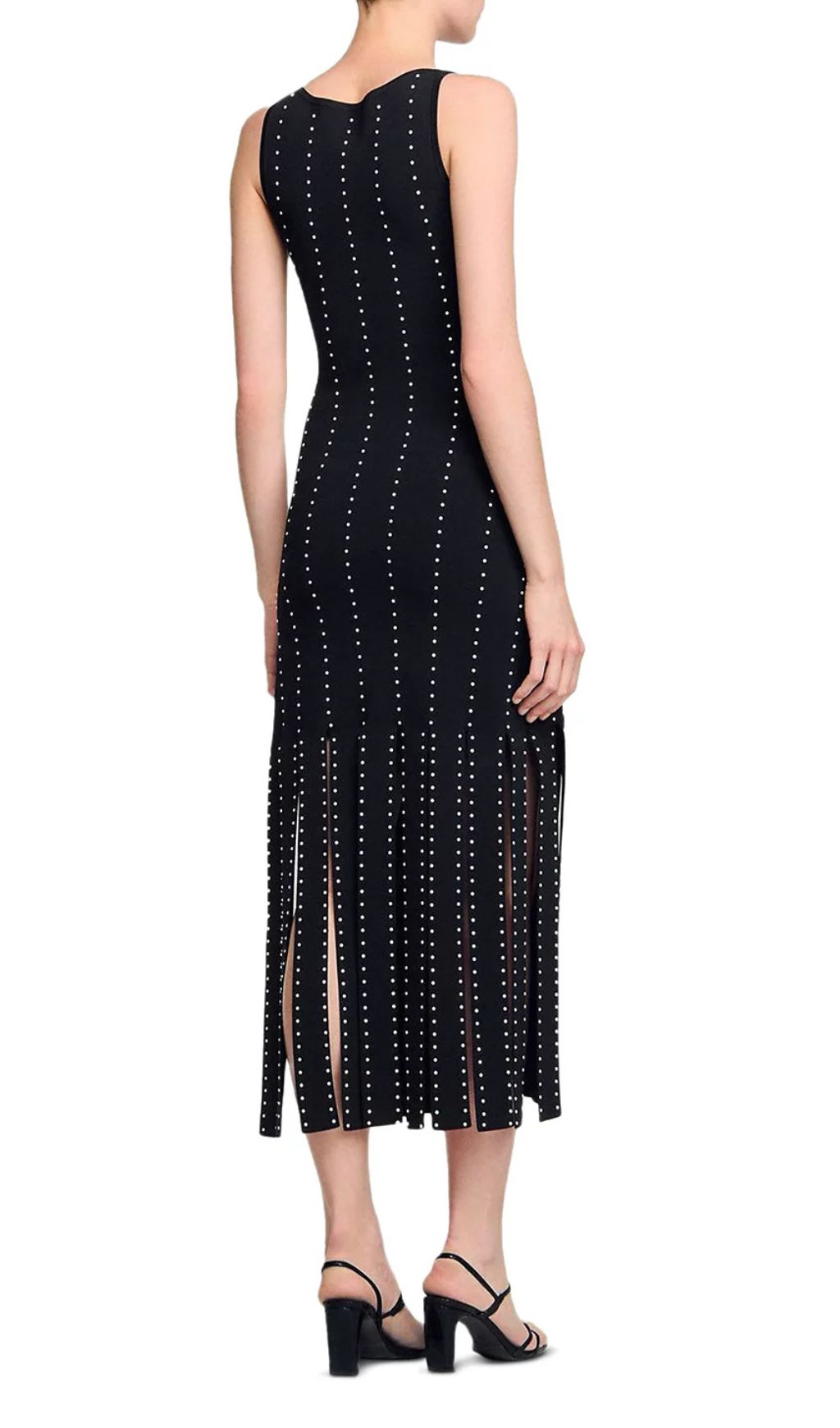 Fringed Knit Midi Dress Flowering Girl