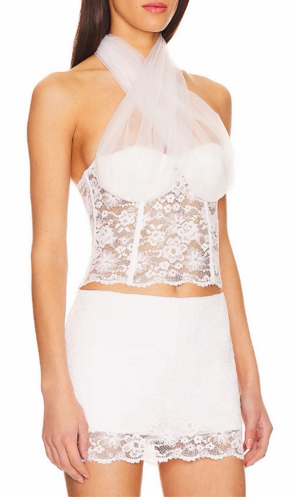 Katalin White Lace Two-Piece Set Flowering Girl