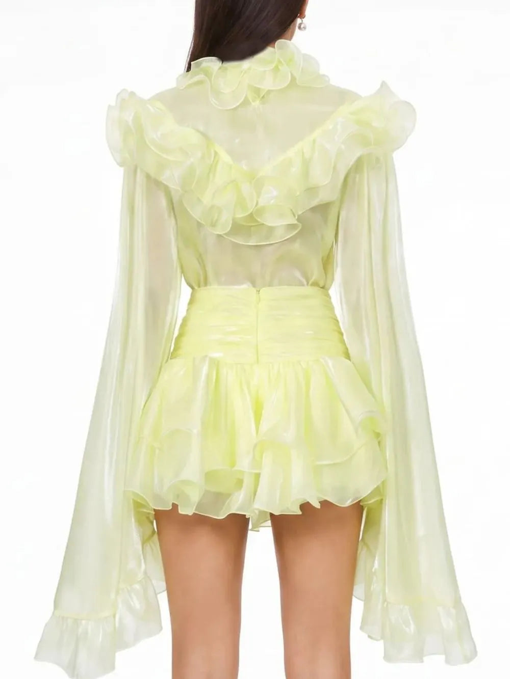Grimwin Bell Sleeve Ruffle Skirt Set Flowering Girl