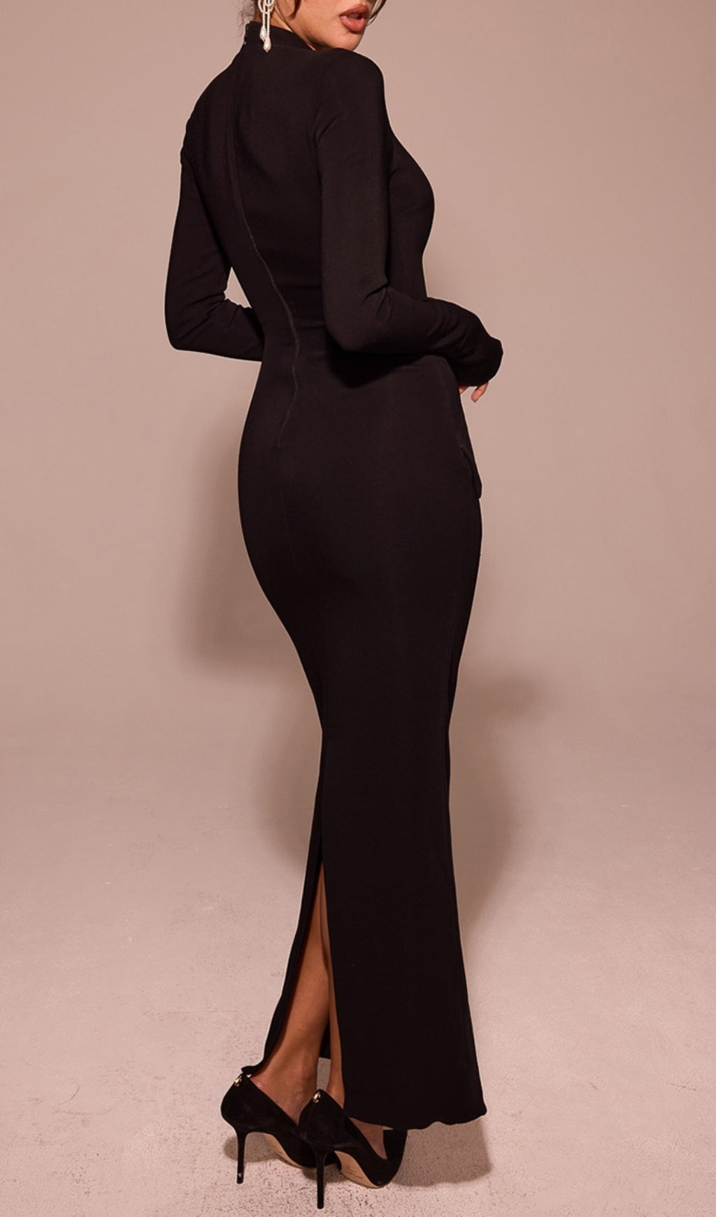 Buchanan Black Turtleneck Maxi Dress Flowering Girl