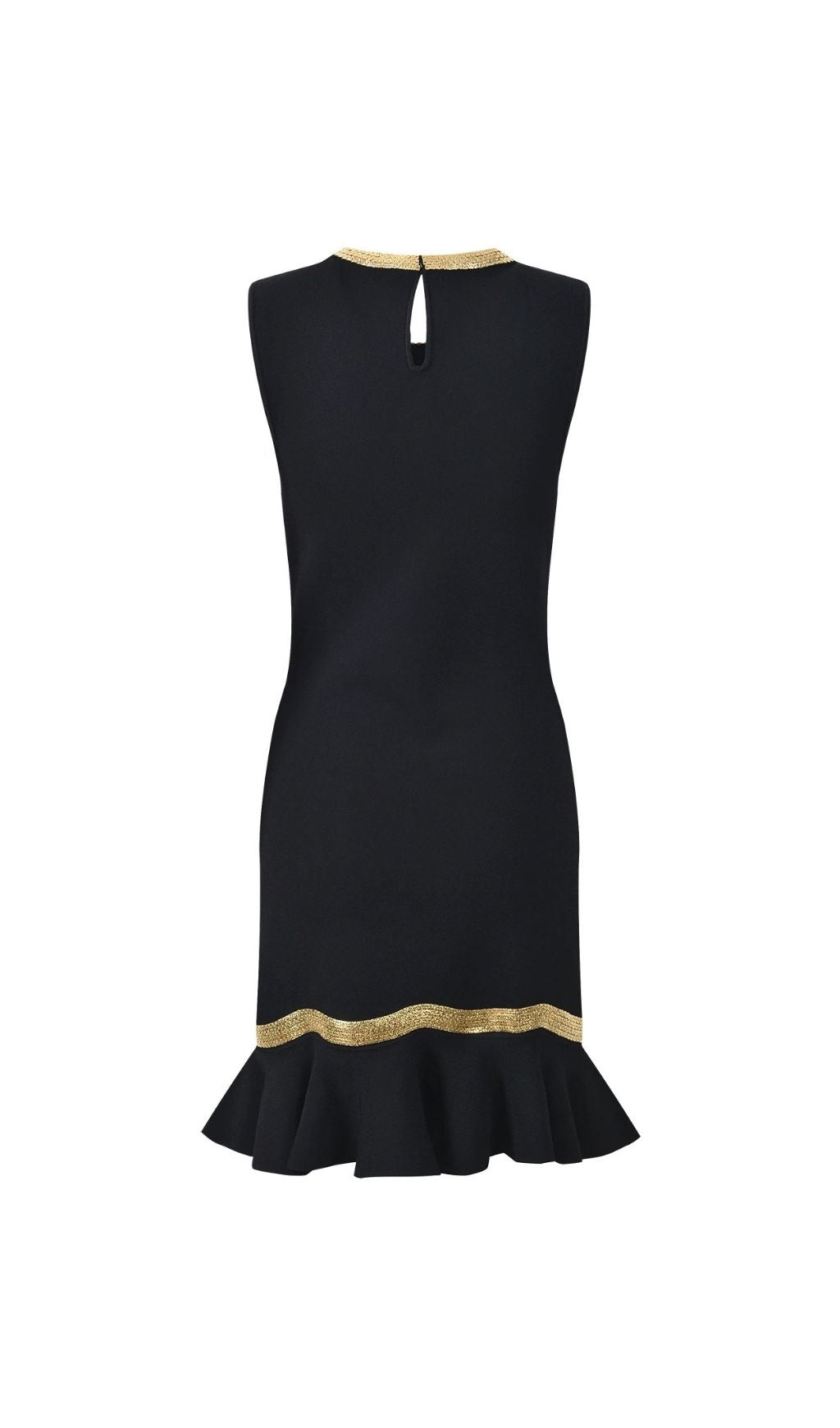 Ophira Metal Chain Trim Knit Short Dress Flowering Girl