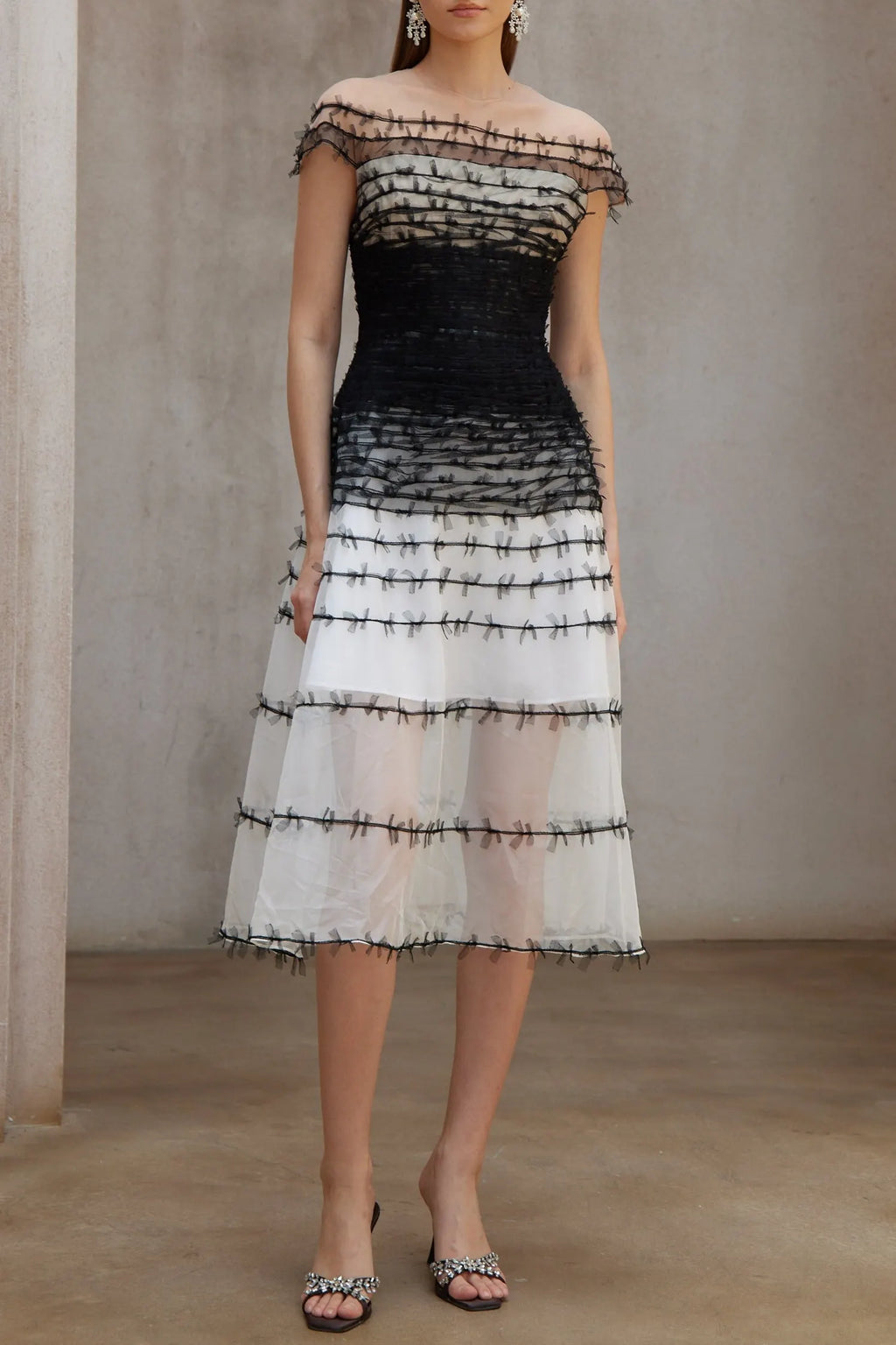 Jennifer Off-Shoulder Lace Embroidery Hollow Maxi Dress In Black Flowering Girl
