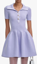 Etta Lapel Knit Mini Dress Flowering Girl