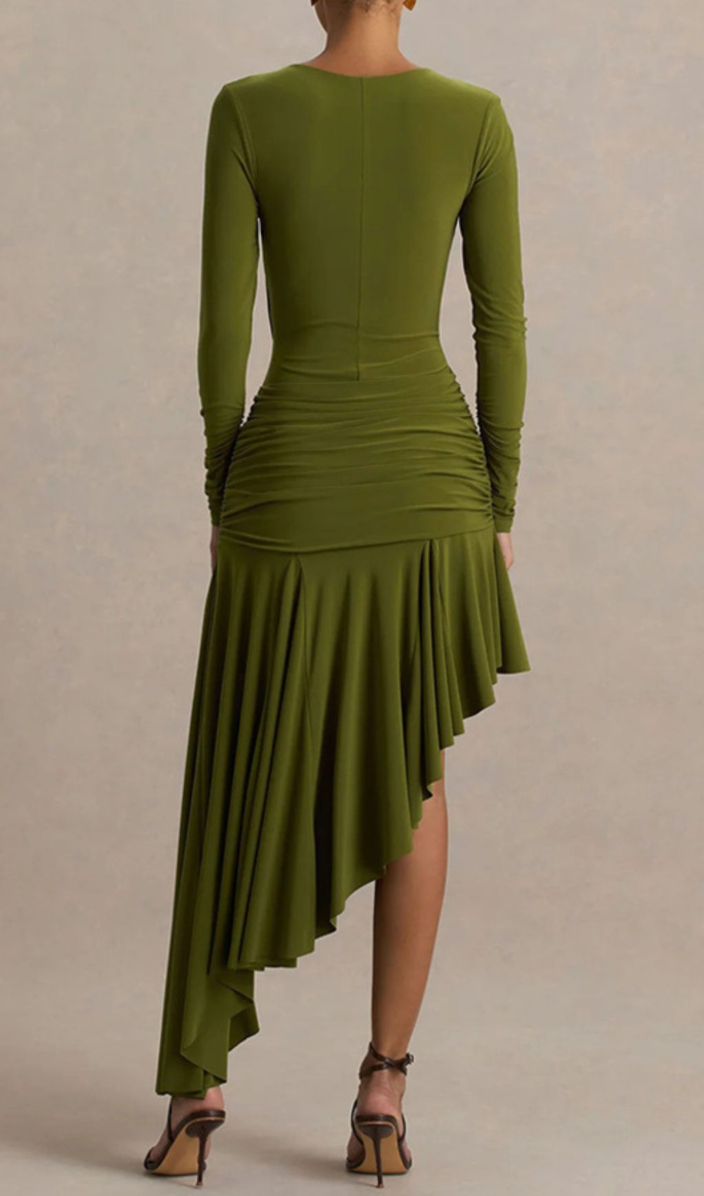 Nedelya Long Sleeve Draped Midi Dress Flowering Girl