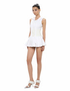 Cliffa Sleeveless Knit Mini Dress - White Flowering Girl