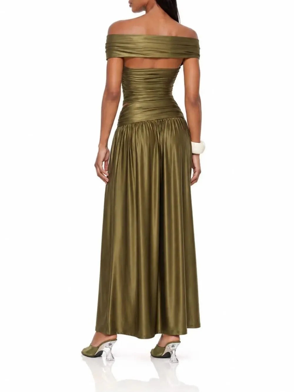 Pravena Off Shoulder Ruched Skirt Set Flowering Girl