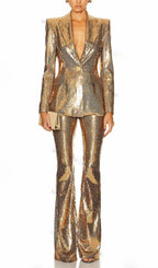 Egle Gold Sequin Blazer & Pants Flowering Girl