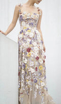 Jansje Strappy Flower Maxi Dress Flowering Girl