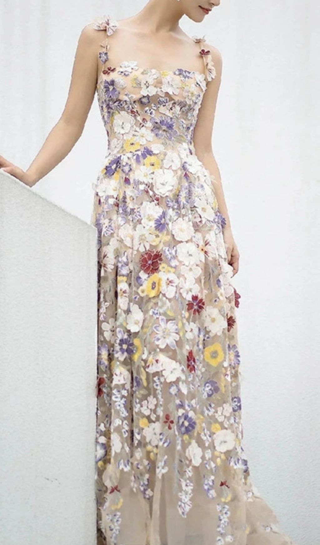 Jansje Strappy Flower Maxi Dress Flowering Girl