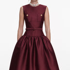 Jocelyn Sleeveless Maxi Dress In Burgundy Flowering Girl