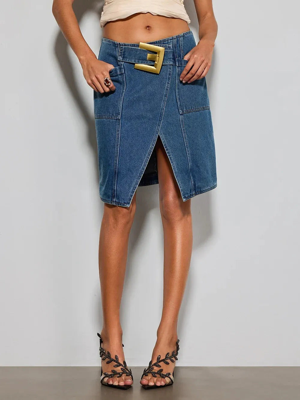 Taelorin Denim Skirt Flowering Girl