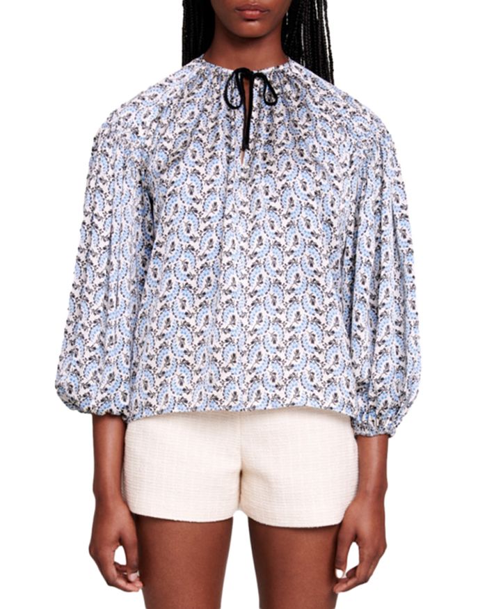 LOOSE-FITTING SATIN BLOUSE Flowering Girl