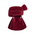 Wivika Velvet Fur Dress Flowering Girl