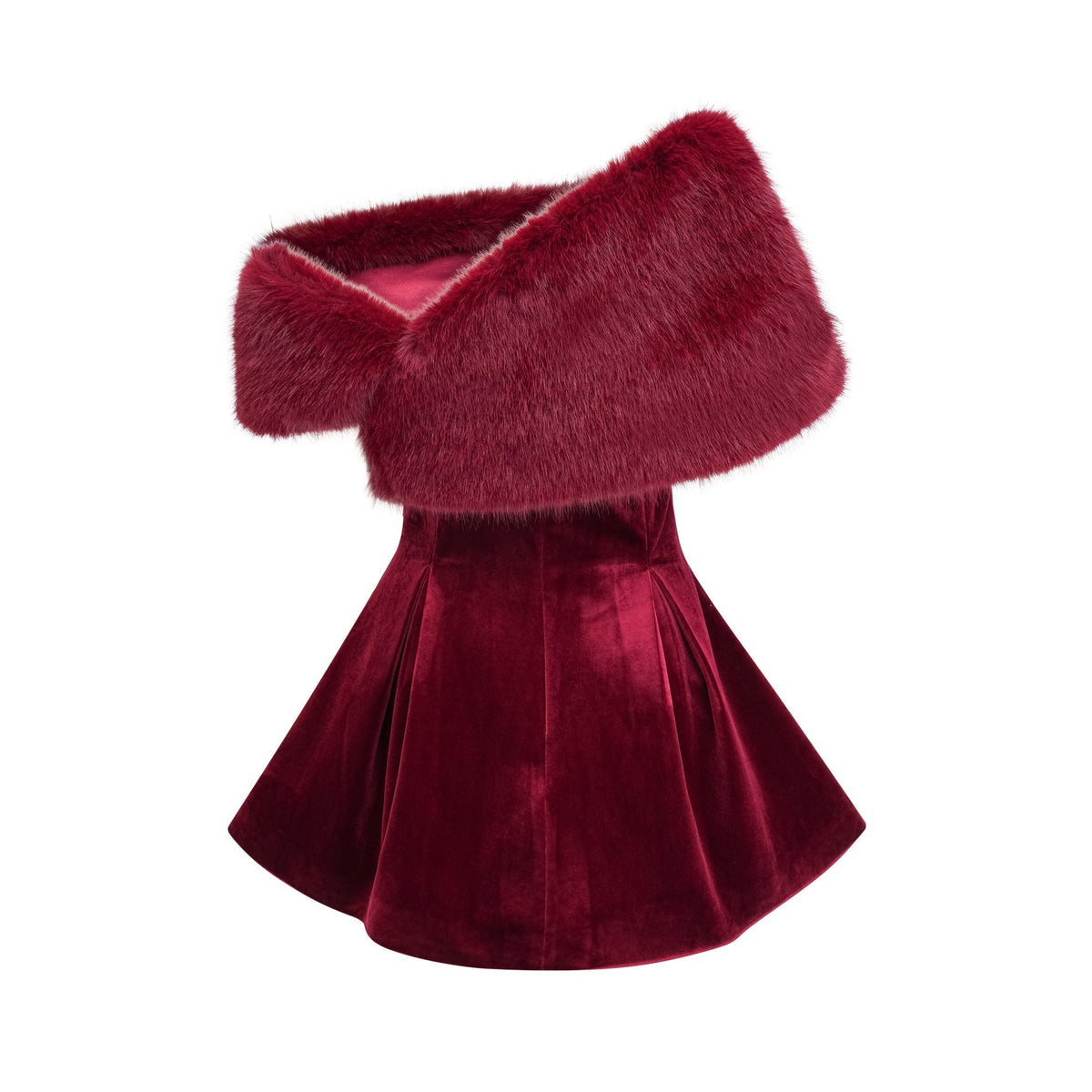 Wivika Velvet Fur Dress Flowering Girl