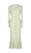 Elin Long Sleeve Knit Maxi Dress Flowering Girl