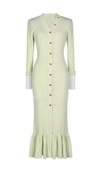 Elin Long Sleeve Knit Maxi Dress Flowering Girl