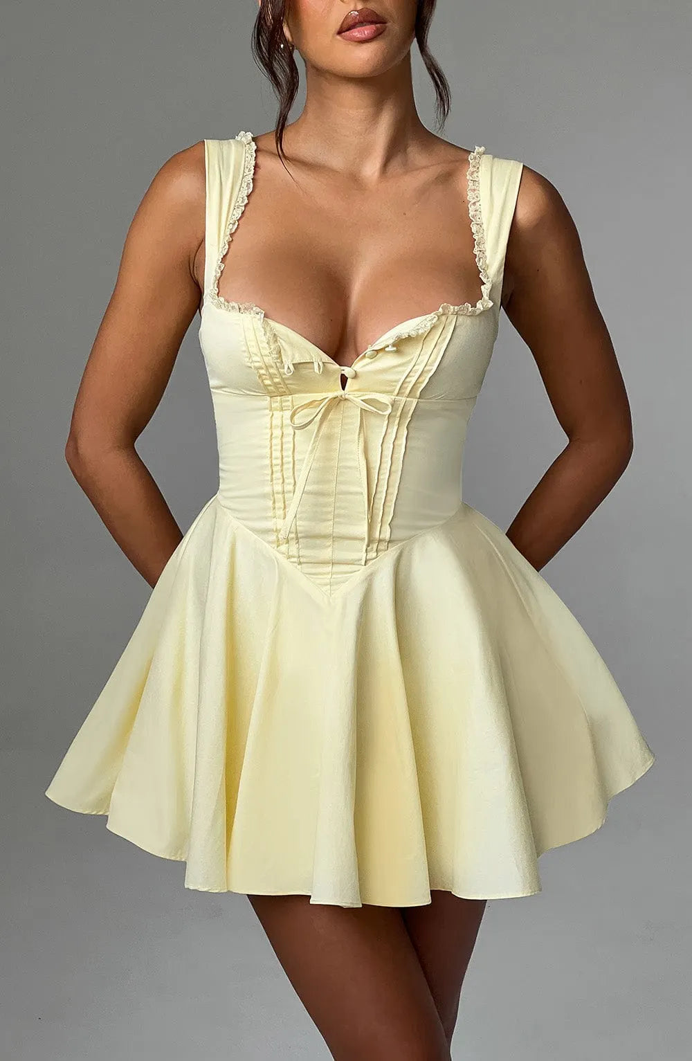 Antonella Mini Dress - Lemon Flowering Girl