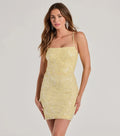 Brynlee Sequin Embroidered Bodycon Dress Flowering Girl