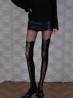 Marlin Black Tights Flowering Girl