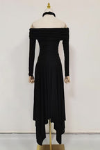 Silouh Long Sleeve Midi Dress Flowering Girl