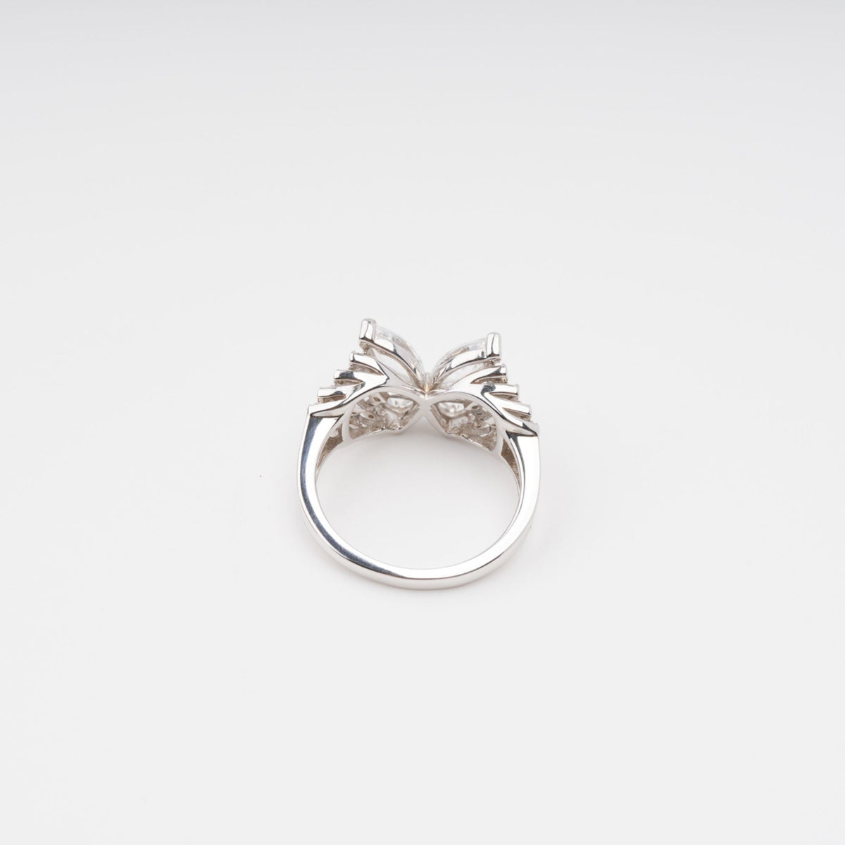 Zélie Sterling Silver Butterfly Shaped Gemstone Ring Flowering Girl
