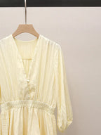 Rapapamy Puff Sleeve Ruffle Dress Flowering Girl