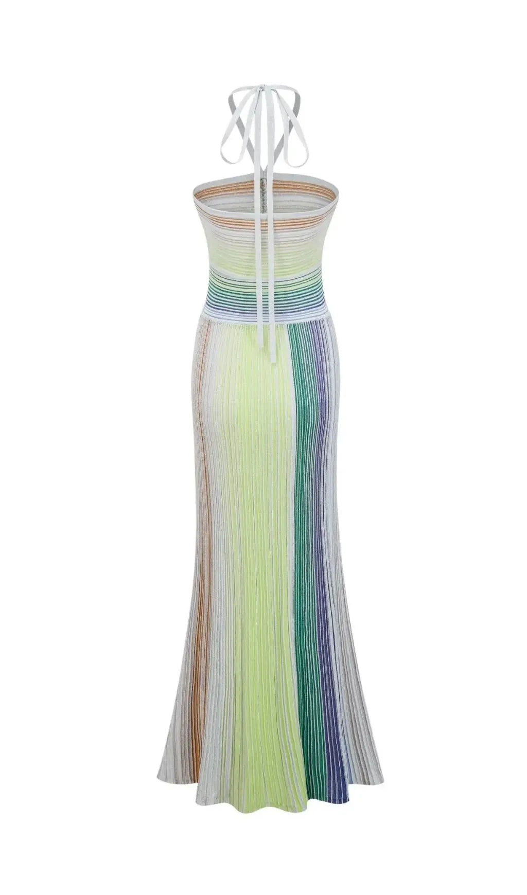 Serelith Metallic Knit Backless Maxi Dress Flowering Girl