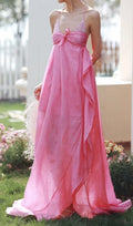 Keyah Pink Strappy Sequin Maxi Dress Flowering Girl