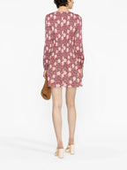FLORAL LONG SLEEVE MINI DRESS Flowering Girl