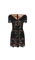 BLACK LACE MINI DRESS Flowering Girl