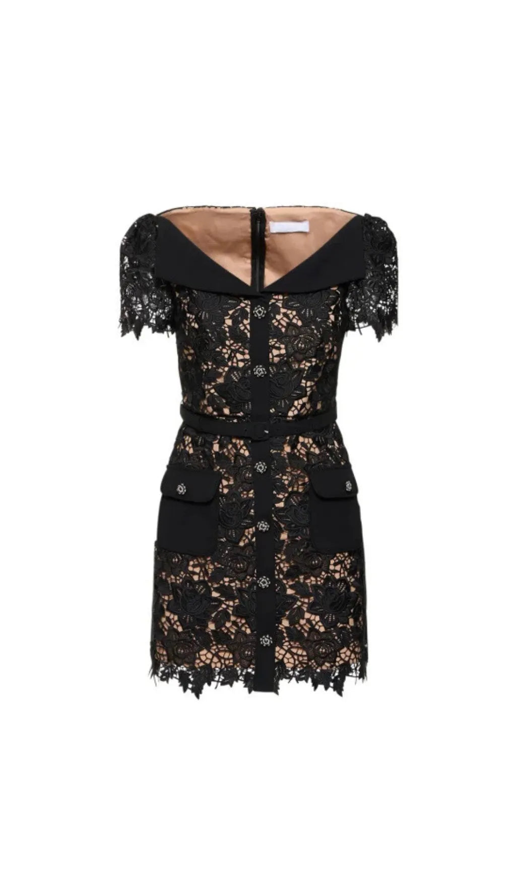 BLACK LACE MINI DRESS Flowering Girl