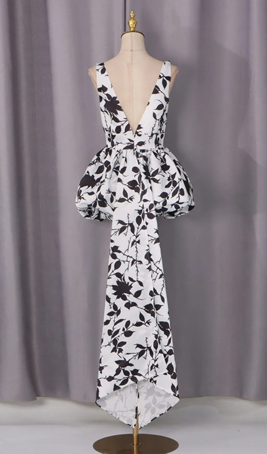 Evgeniya V Neck Printed Bubble Dress Flowering Girl